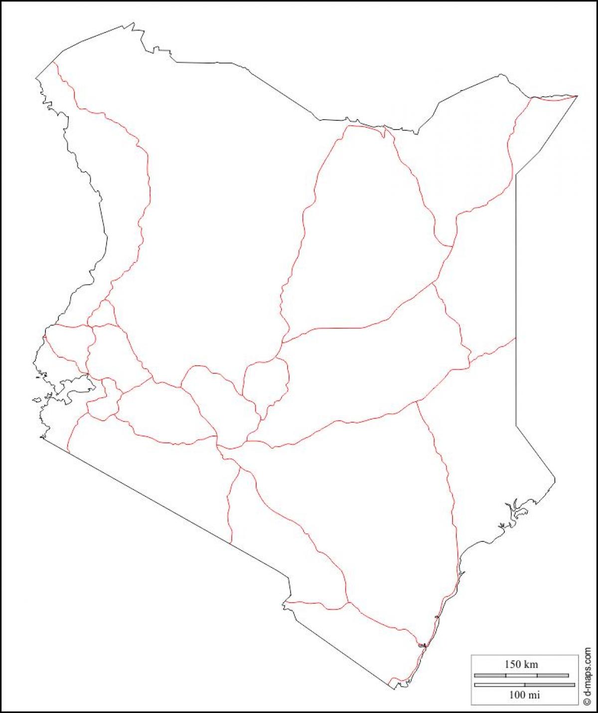 Kenya blank map