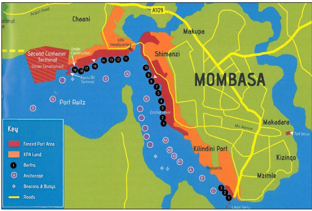 map of mombasa Kenya