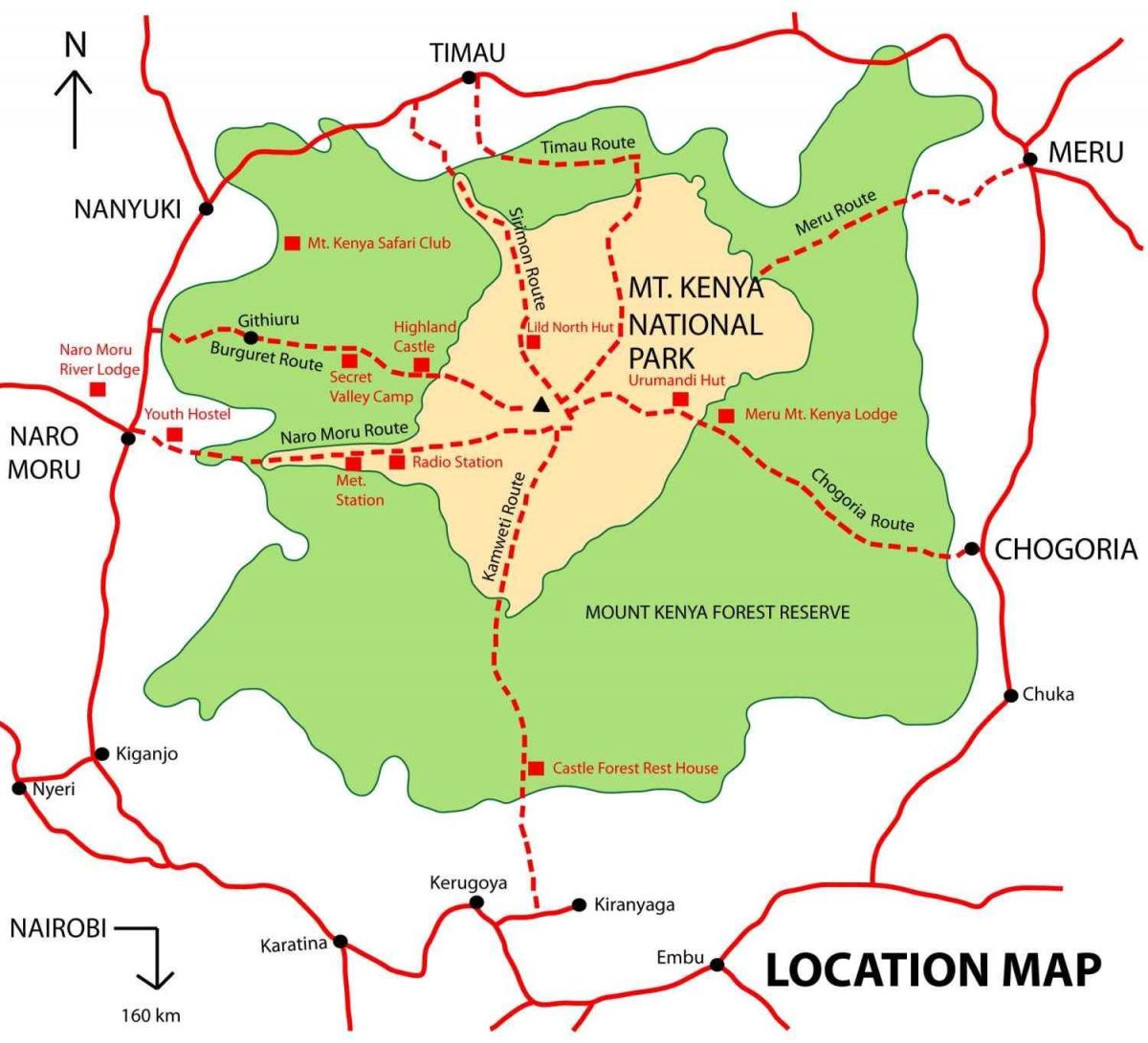 map of mount Kenya