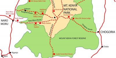 Map of mount Kenya