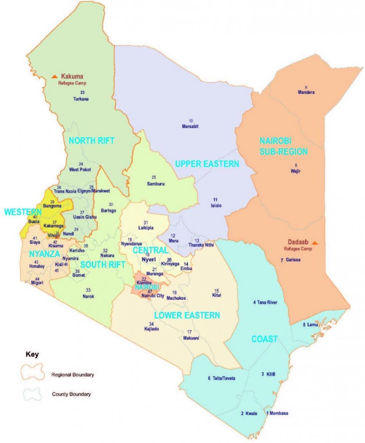 map of Kenya religion