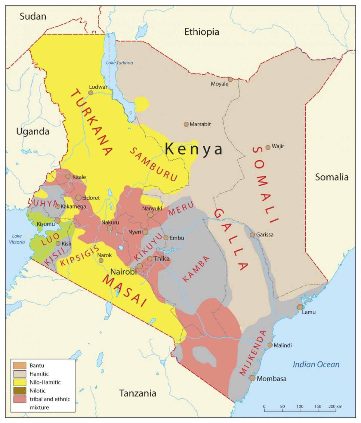 Kenya Tribes Map