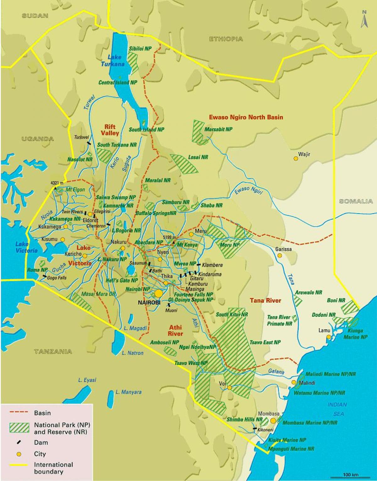 map of Kenya vegetation