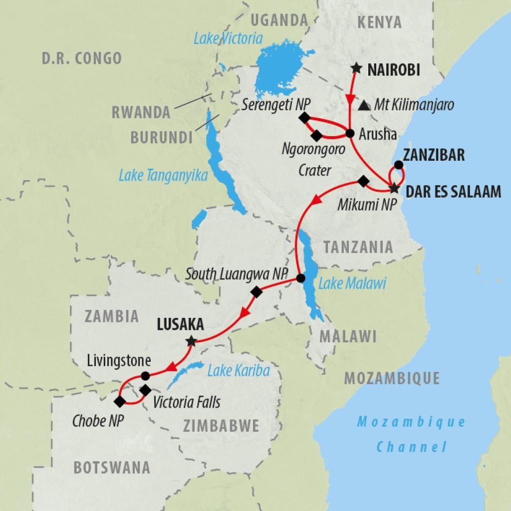 map of map express Kenya