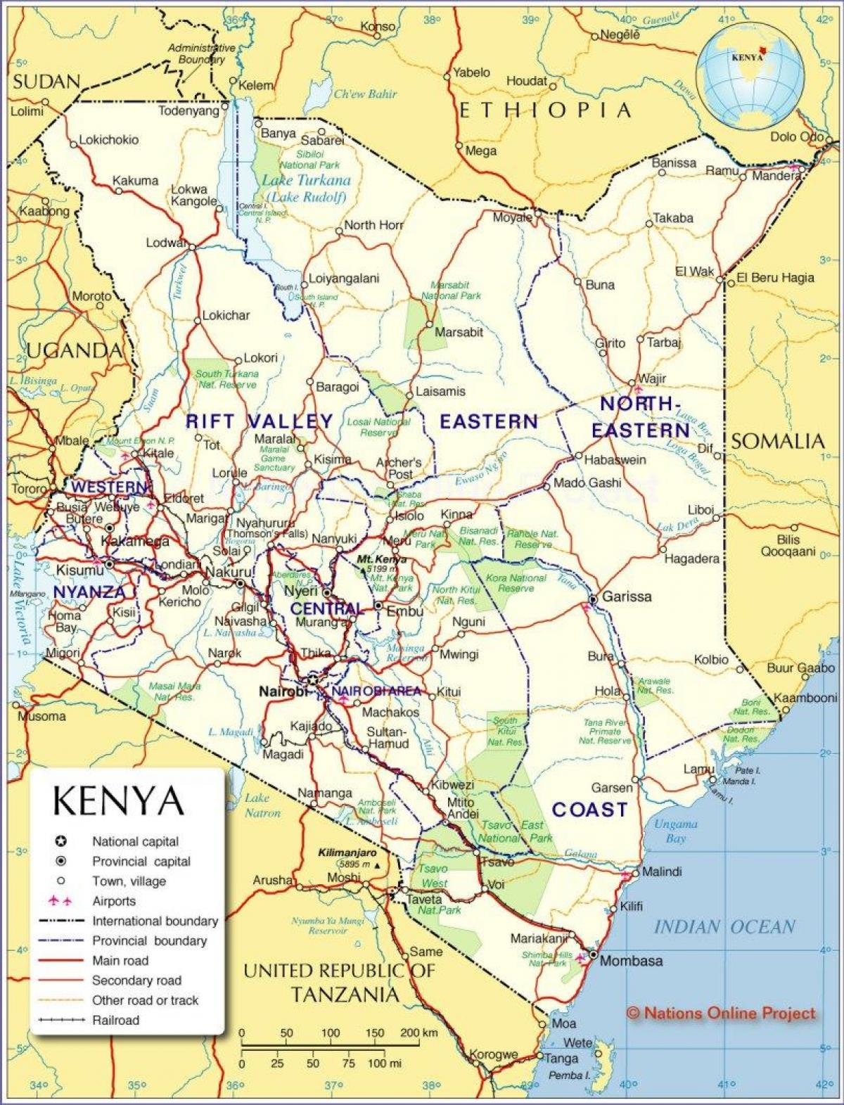 map of international Kenya