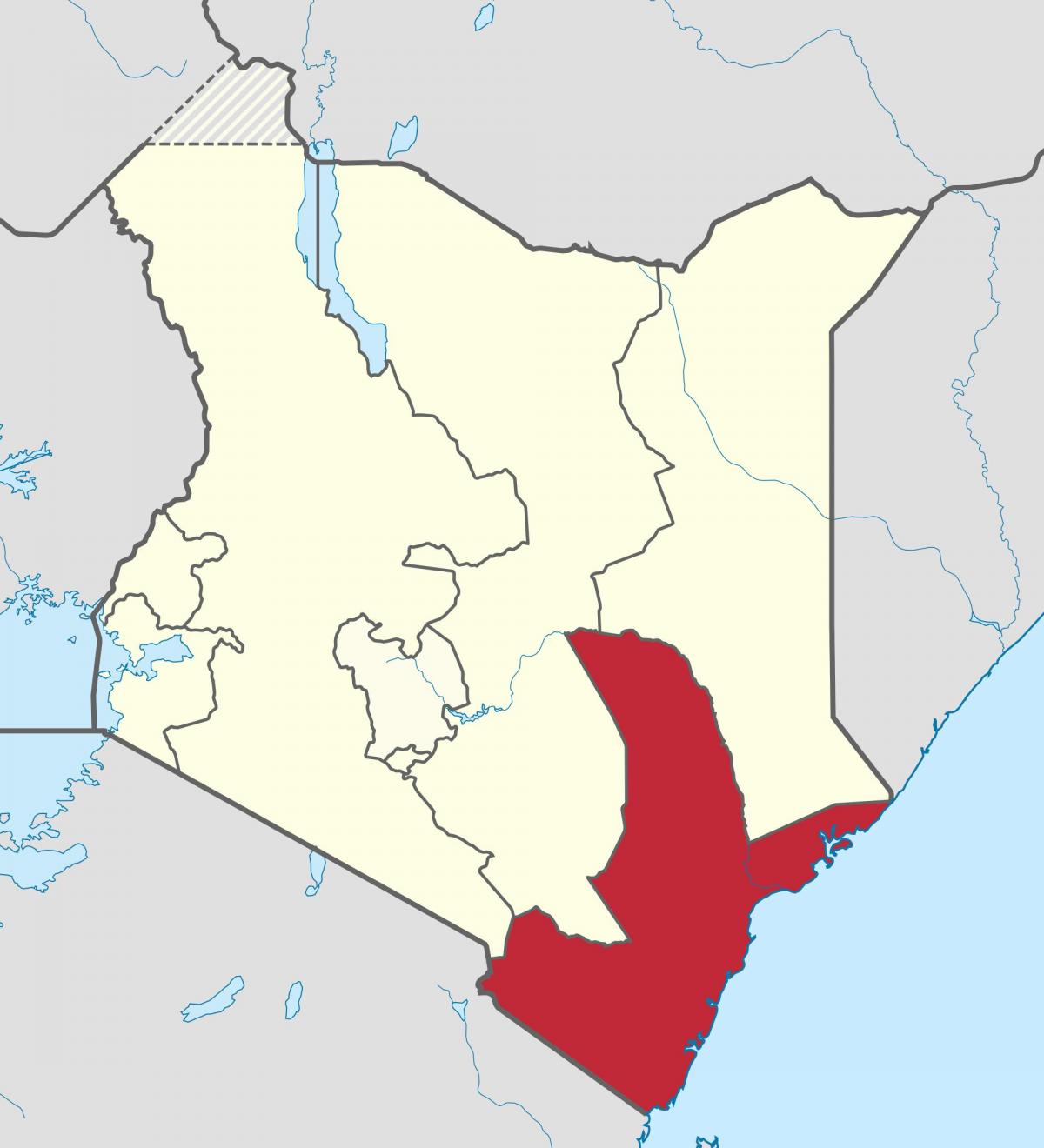 map of coast province Kenya