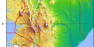 Kenya elevation map