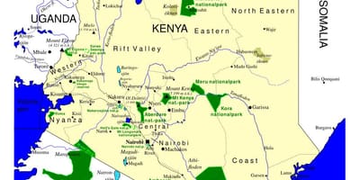 Map of Kenya bird