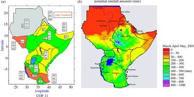 Map of Kenya climate