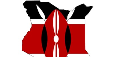 Map of Kenya flag