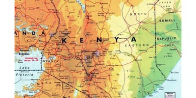 Kenya geographical map