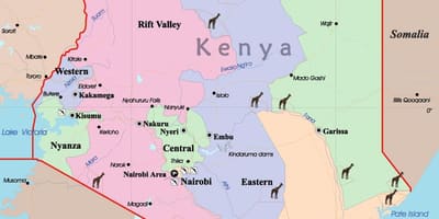 Map of Kenya language