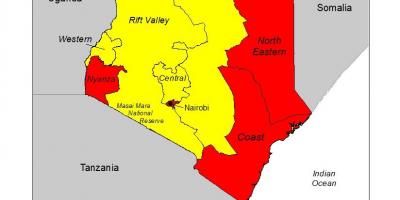 Map of Kenya malaria