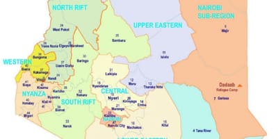 Map of Kenya religion