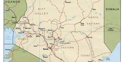 Kenya rivers map