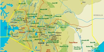 Map of Kenya vegetation