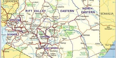 Map of international Kenya