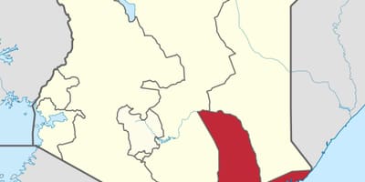 Map of coast province Kenya