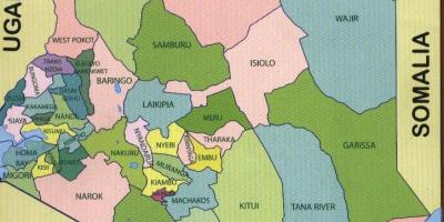 Counties of Kenya map