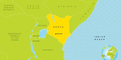 Nairobi Kenya on map