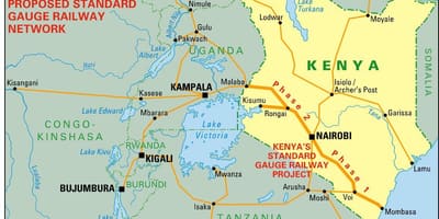 Kenya standard gauge railway map